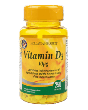 Vitamin D3 250 Tablets 10ug
