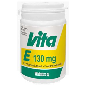 Vitamin E 130mg, 100 caps.