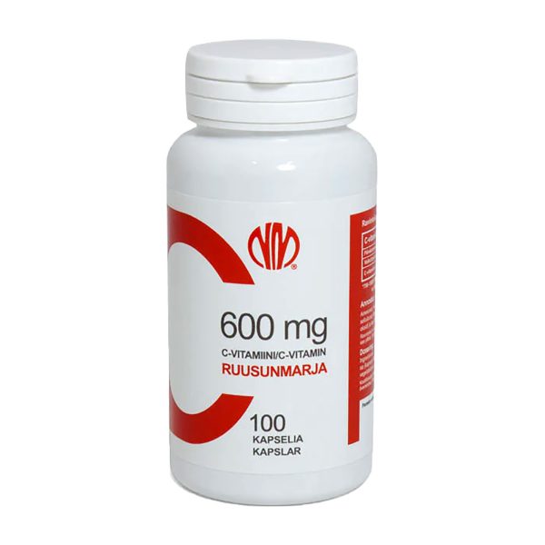 Rose hip vitamin C 600 mg, 100 caps. Nordic Immunity Supplements