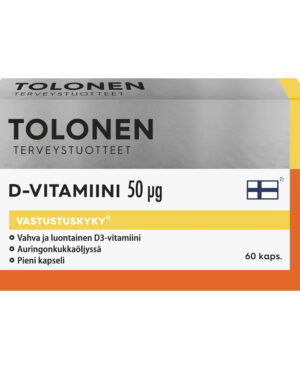 Tolonen vitamin D 50mkg, 60 caps.