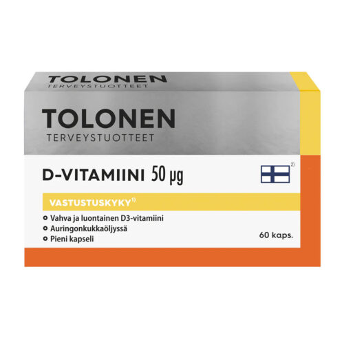 Tolonen vitamin D 50mkg, 60 caps.