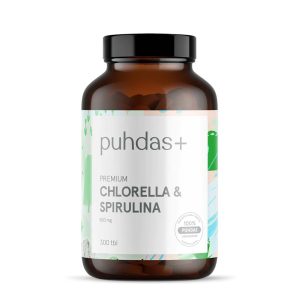 Premium Chlorella & Spirulina 500 mg, 300 tabl.