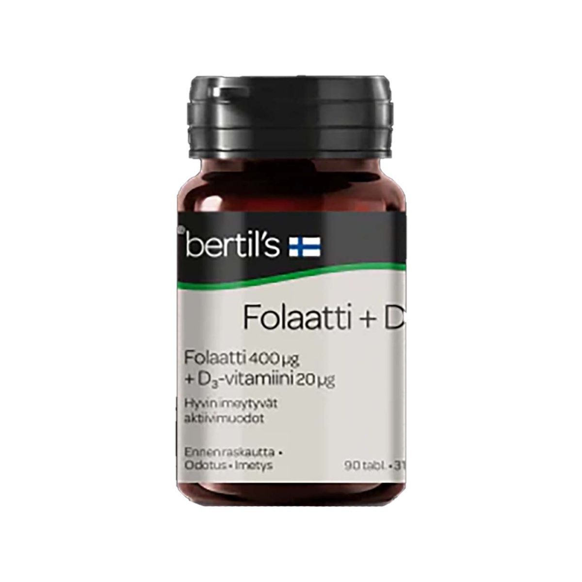 Folate Dri Folate 400 µg + vitamin D, 90 tabl. – Nordic Immunity Supplements