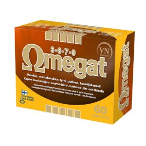 Omega-3-6-7-9 plus vitamin D, 60 caps.