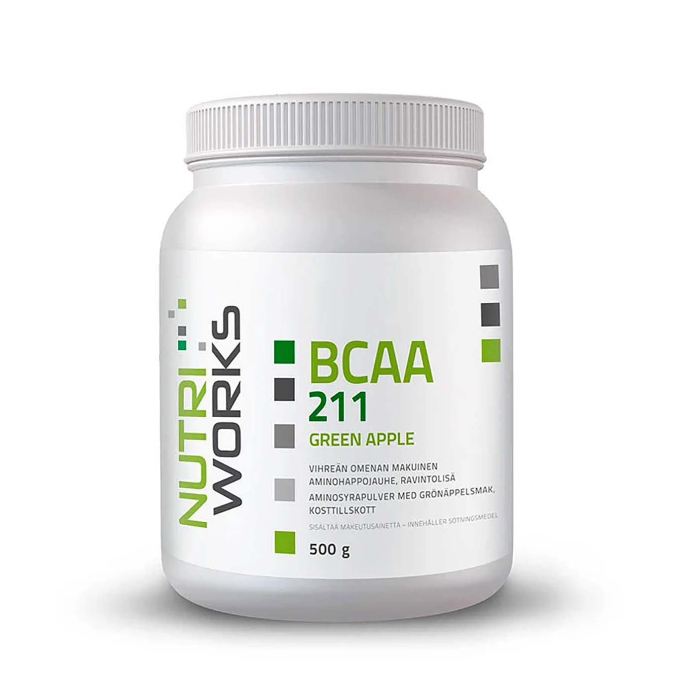 BCAA 211 amino acids, 500g – Nordic Immunity Supplements