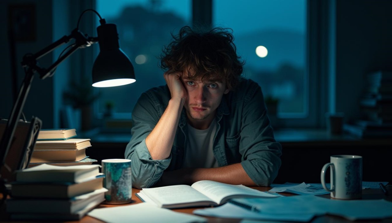 Knowledge seeker studying